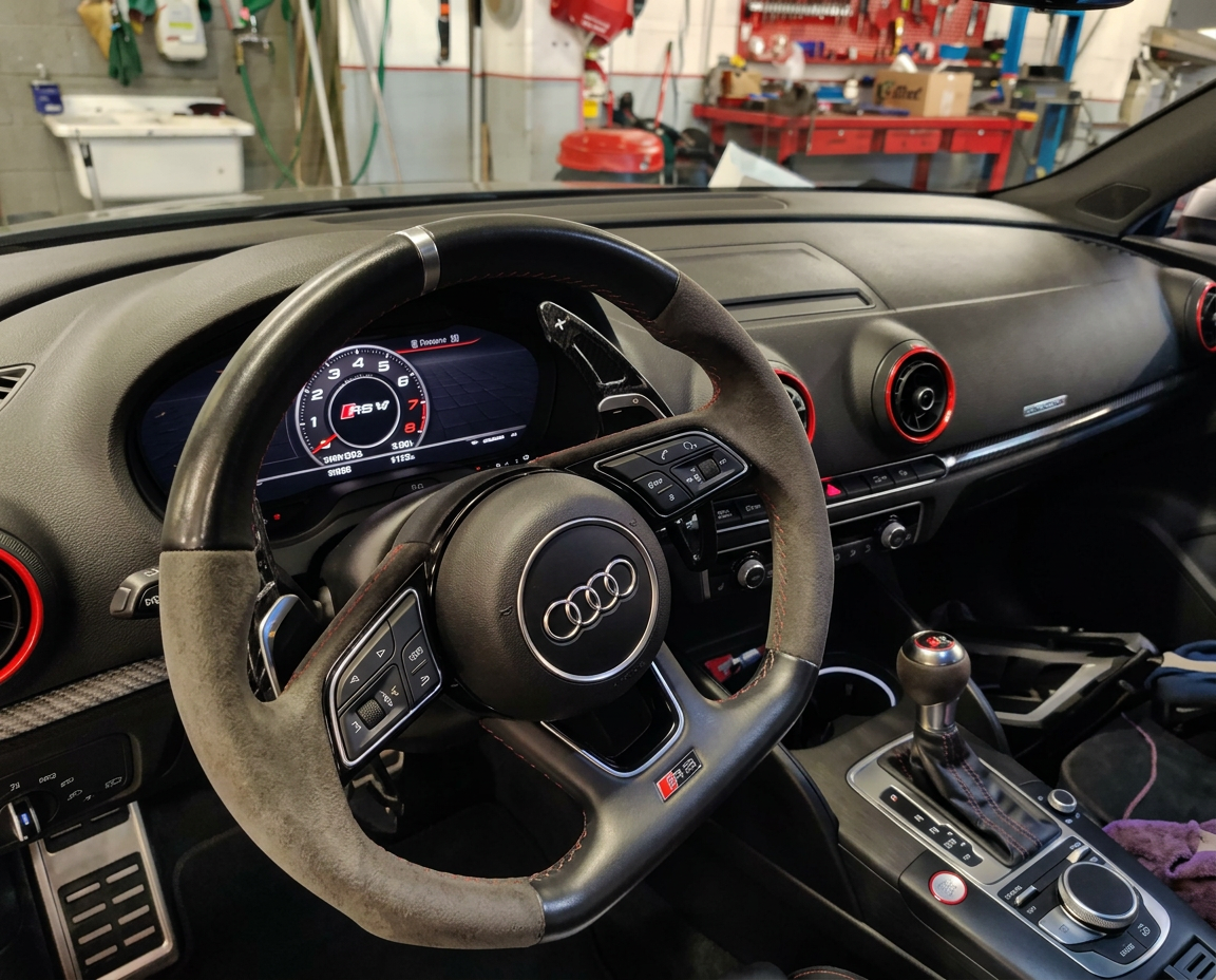 Interno Audi in officina